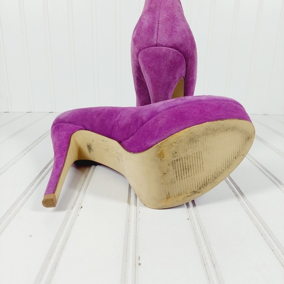 ALDO  Suede Leather Pink Platform Heel Pumps H110 - Picture 12 of 13